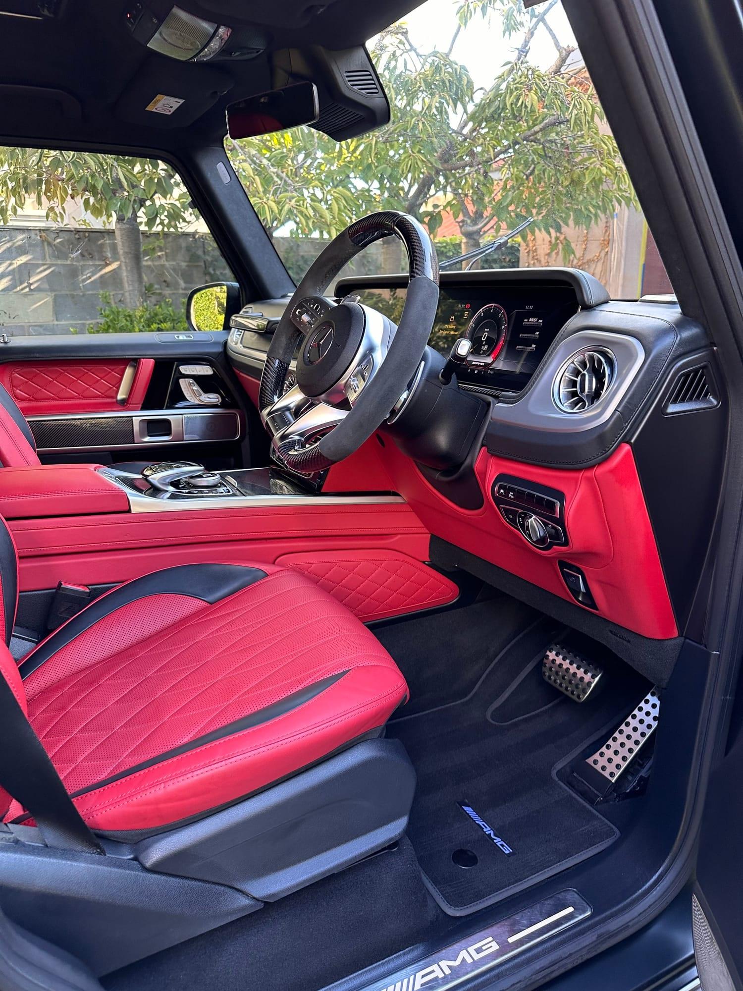 Mercedes-AMG G63 — driver's seat and AMG steering wheel, after detailing