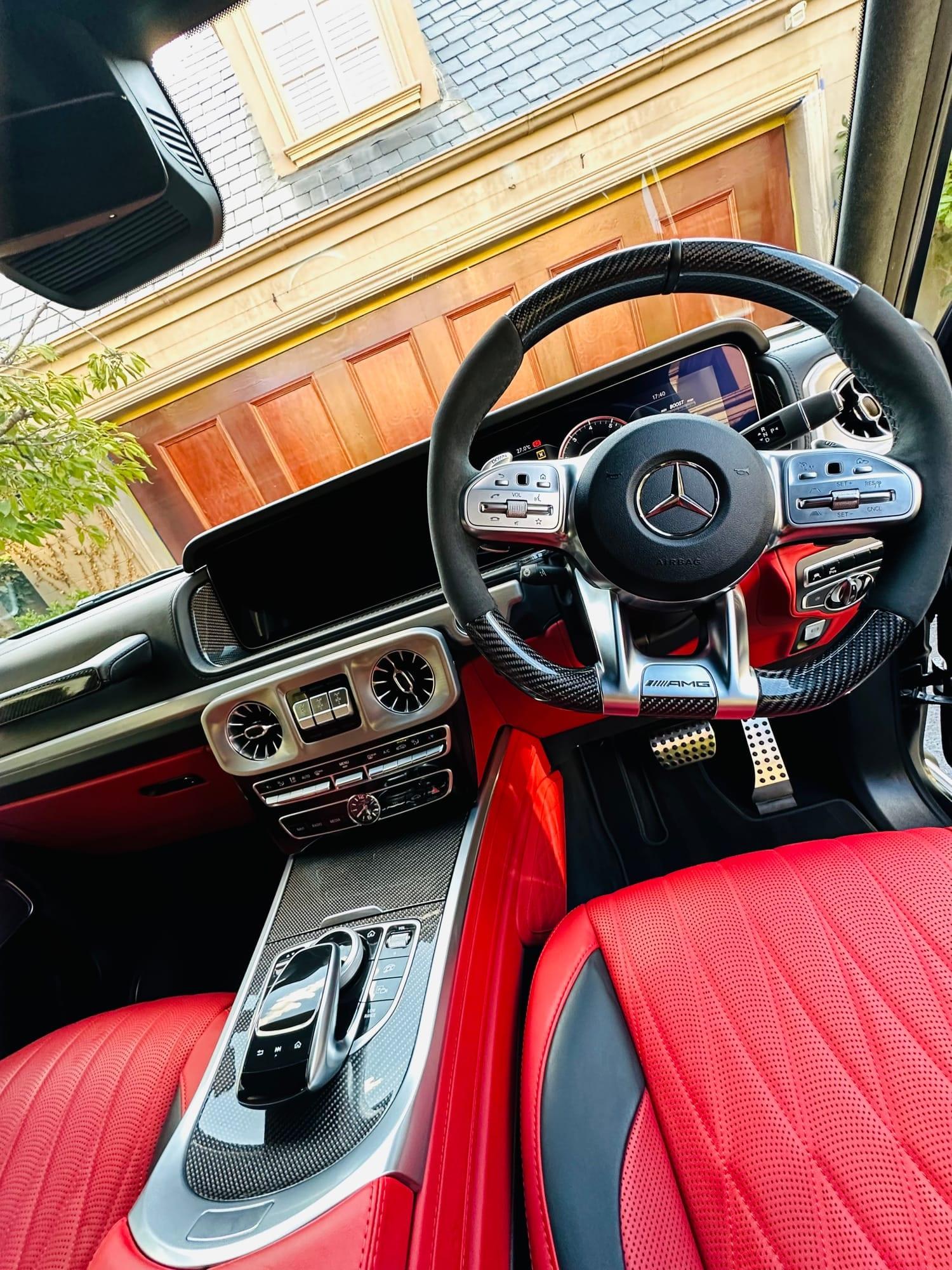 Mercedes-AMG G63 — centre console and front seats, after detailing