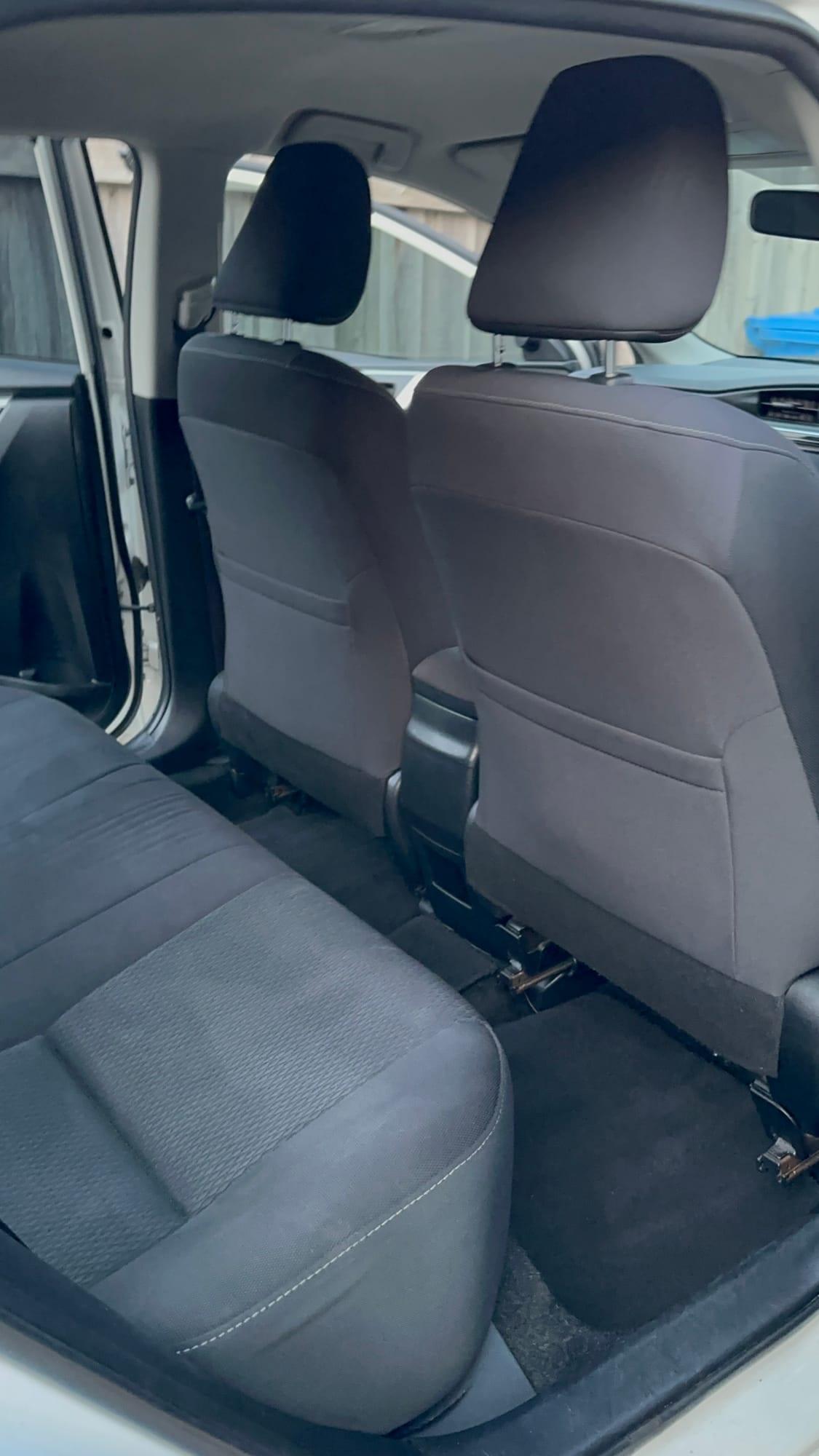 Toyota Corolla — rear seats, after detailing