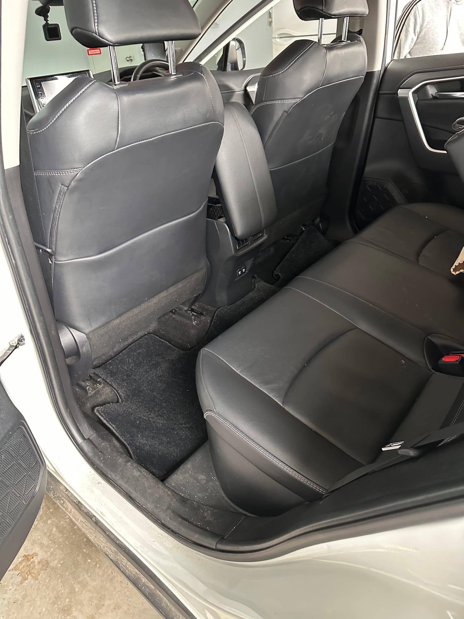 Toyota RAV4 — rear seats before cleaning