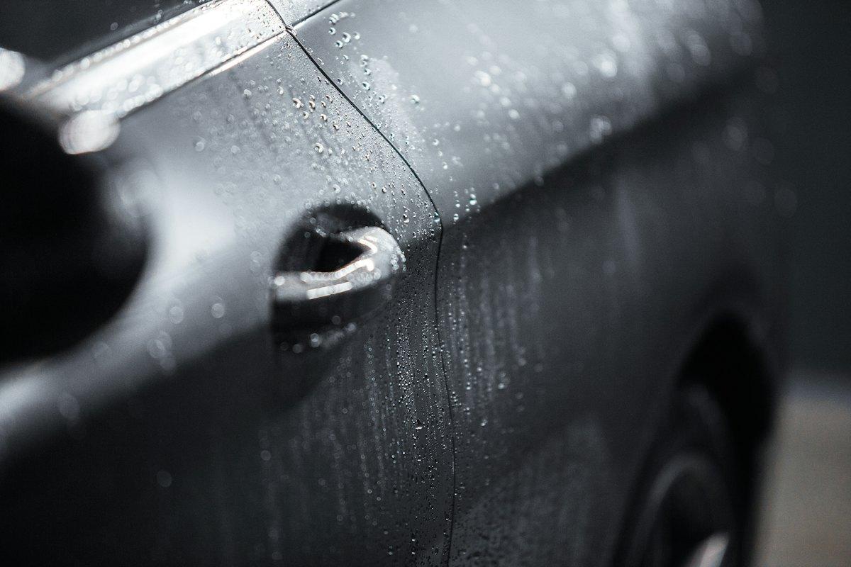 Water beading on protected paint after a Top End Protection detail