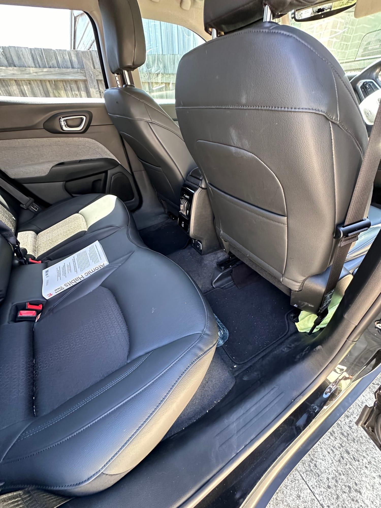 Jeep Compass — rear seats and floor, before detailing